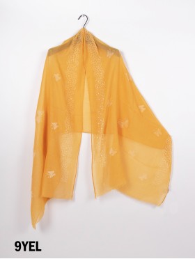 Butterflies & Pearls Stitch Print Fashion Scarf